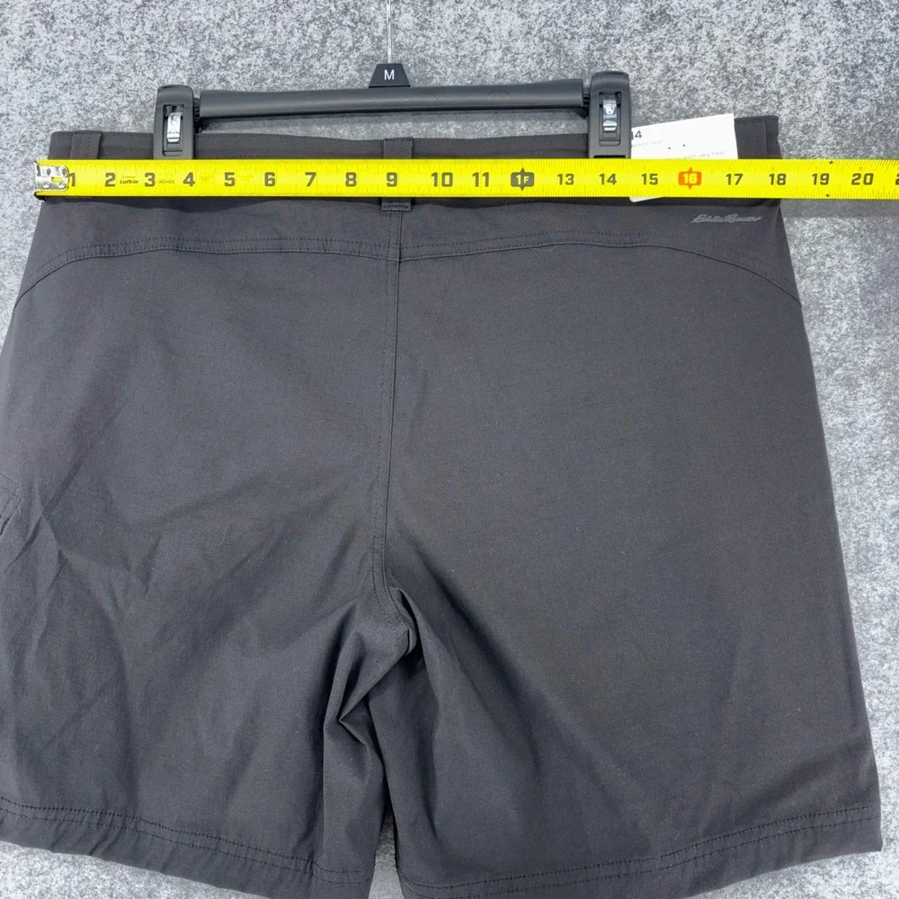 Eddie Bauer Rainier Shorts Womens 14 Black Mid Rise Hiking Outdoor Stretch 7in - Picture 6 of 8